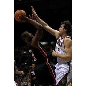  Miami Heat v Milwaukee Bucks Dwyane Wade and Andrew Bogut 