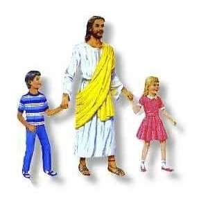   Standing With 2 Children Flannelboard Figures   Kit Toys & Games