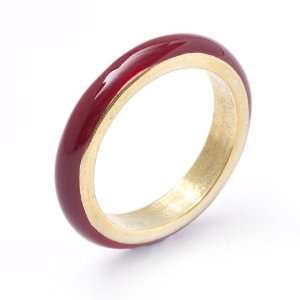  New women vintage fashion brass gold red size 5.5,7,9 ring 