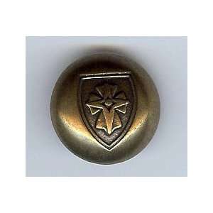  Antique Brass Coat of Arms Button 5/8 Arts, Crafts 