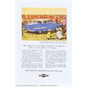    1953 Chevrolet Bel Air Sport Coupe Blue Vintage Ad 