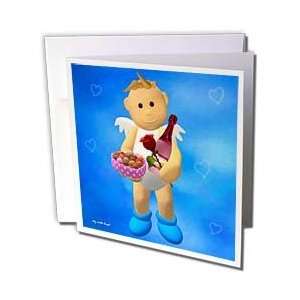 Angel Love   Angel with Chocolates   Greeting Cards 12 Greeting Cards 