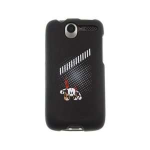  Rubber Coated Design Phone Case Flame Robot For HTC Desire 
