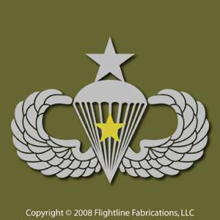 Combat Jump Wings Senior Parachute Badge Vinyl Sticker  