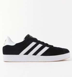 New Mens Adidas Gazelle Black/White Skate Shoes Sneakers  