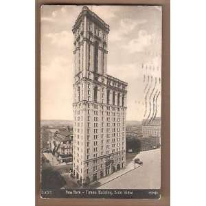   PostcardTimes Building 1909 side view New York City 