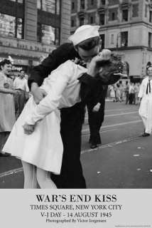 Wars End Kiss VJ Day Sexy Kissing Rare Limited Awesome Poster Print 