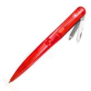  UltimaSwiss Pen Twister, Translucent Red, Black Ink 