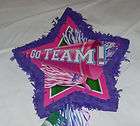 Star Shaped Go Team Cheerleading Pull String Pinata  