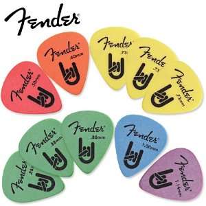  Fender Rock On, Delrin Touring Picks   Assorted 10 Pack 