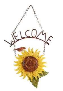Welcome Sign Bird of a Feather Sunflower Free Ship USA  