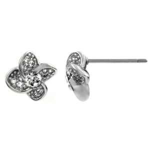  Annicks Four Petal Flower CZ Stud Earrings Emitations 