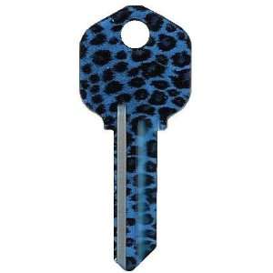  Craze Cheetah Blue House Key Schlage / Baldwin SC1