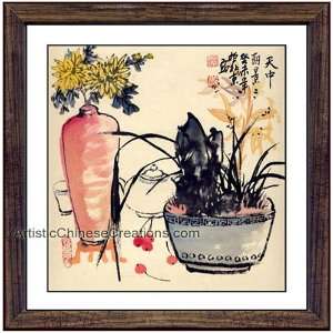Original Chinese Painting   Chinese Framed Art / Flowers & Fruits 