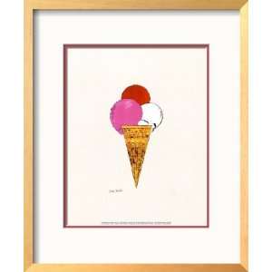  Ice Cream Dessert, c.1959 (Red, Pink and White) Framed Art 