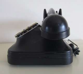 Pottery Barn Grand Phone Vintage Style Black Retro Desk Telephone SEE 