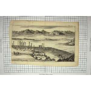    VIEW RIVER ARAXIS ARCHAEOLOGY ANTIQUE ENGRAVING