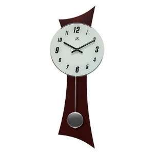  Pendulum Wall Clock with Glass Dial Faux Antique 