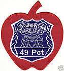 City of New York NY 49 Precinct Big Apple Police Patch