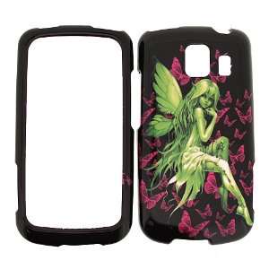  FOR VERIZON LG VORTEX GREEN BUTTERFLY FAIRY COVER CASE 