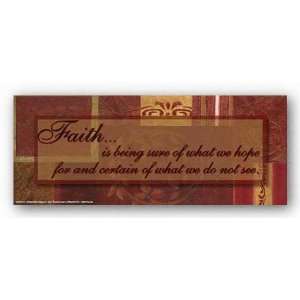 Words To Live By   Red Gold Patchwork Faith by Smith Haynes 10x4 