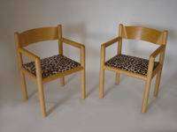 Vintage Sunar Vignelli Acorn Side Arm Chairs  