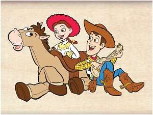   Mounted Rubber Stamp Toy Story Woody, Bullseye, Jessie by EK Success