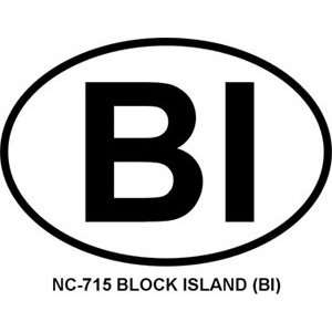  BLOCK ISLAND (BI) Personalized Sticker Automotive