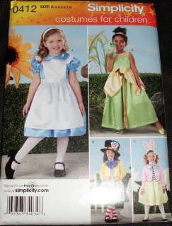   Girls 3 8 Alice In Wonderland Frog Princess costumes pattern  