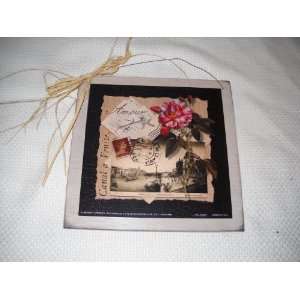  Canal a Venis Palermo French Post Card Wall Art Sign Roses 