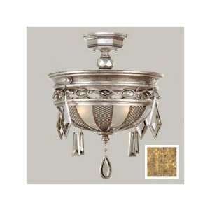 Lamps 711440 1 Encased Gems Three Light Semi Flush Mount in Venerable 