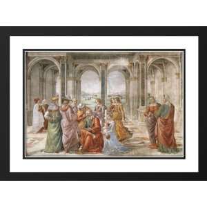 Ghirlandaio, Domenico 38x28 Framed and Double Matted Zacharias Writes 