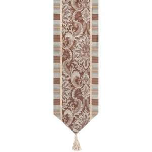  Vellore Striped Table Runner with Braid and Tassels
