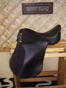 Used 16 English all purpose Saddle Horse Tack Black Leather A103 