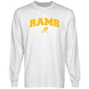  VCU Rams White Logo Arch Long Sleeve T shirt Sports 