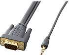 NEW 12 GOLD VGA/SVGA VIDEO+3.5mm STEREO AUDIO CABLE~CONNECT LAPTOP/PC 
