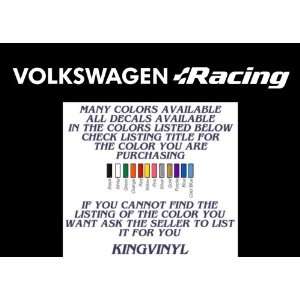  Volkswagen Racing Windshield Decal 36 (White) Automotive
