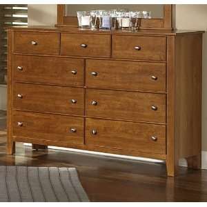 Triple Dresser by Vaughan Bassett   Dark Solid Cherry (300 002 