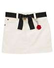 Gymboree Adorable Tropical Bloom Flower White Belt Jean Skirt 4T 4 NWT 