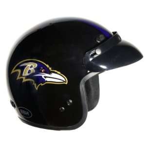   NFL Motorcycle 3/4 Helmet. Vented. NFL and DOT Approved. 520 Ravens