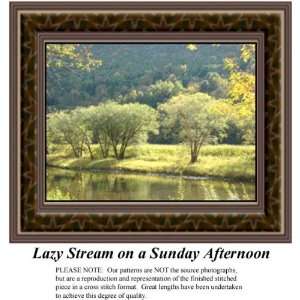 com Lazy Stream on a Sunday Afternoon, Counted Cross Stitch Patterns 