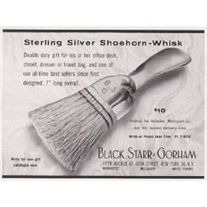   Ad 1956 Sterling Silver Shoehorn Whisk Black Starr Gorham Books