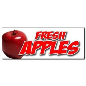   48 FRESH APPLES DECAL sticker apple fruit stand cart 