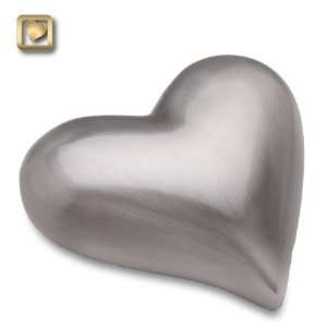  Heart Brushed Pewter Small Keepsake Urn for Ashes Patio 
