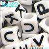 White / Black Letters 6mm Cube Acrylic Letter Alph