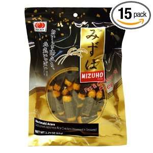 Mizuho Norimaki Arare, 65 Grams (Pack of 15)  Grocery 