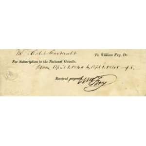  William Fry Philadelphia National Gazette Owner Signed 