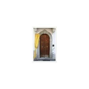  Door With Yellow Curtain, Greve In Chianti   Poster by 