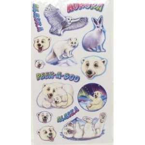   Sticker Sheet Arctic Animals Polar Bear Fox Owl Arts, Crafts & Sewing