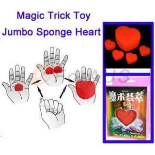 Magic Trick Toy   Jumbo Sponge Heart, Special for Valentines Day Gifts 